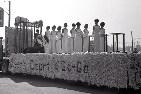 Homecoming Queen and Court in the Homecoming Parade 1966