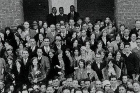students posing for photo