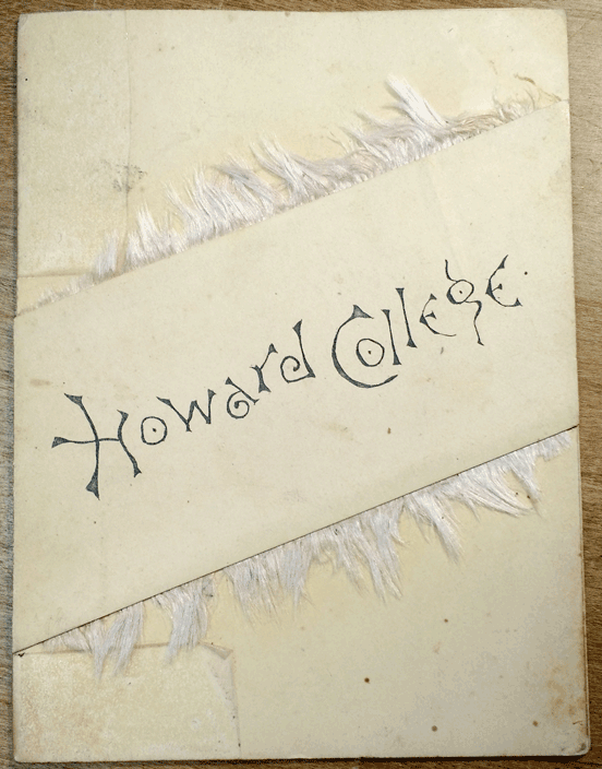 Fringe on commencement invitation cover, 1884