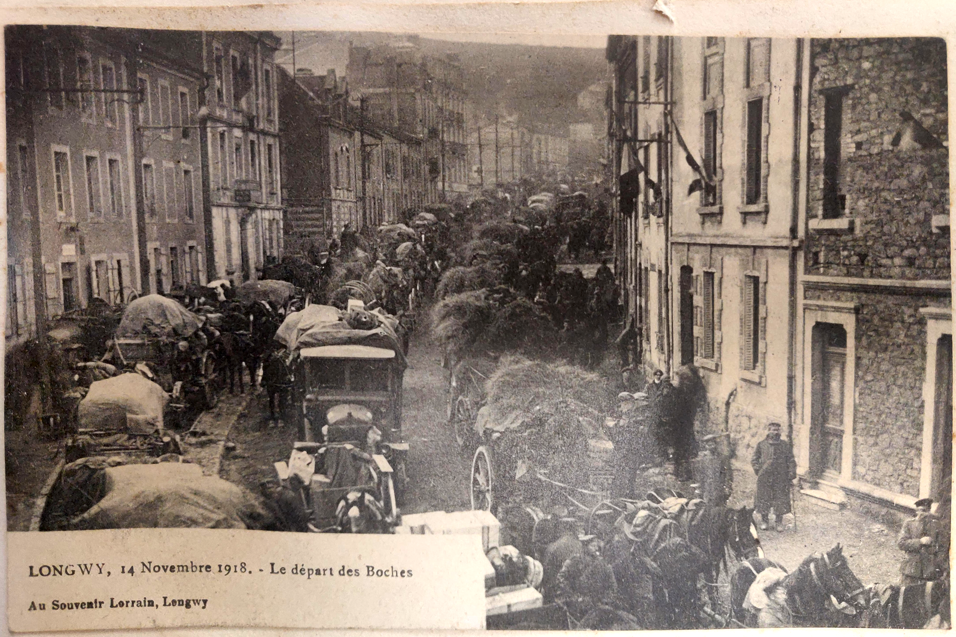 A supply caravan in Europe days after the Armistice